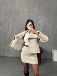 Blob Taş Kırçıllı Ceket Etek TakımGausTAKIMGU00904357