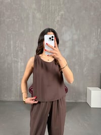 Acı Kahve Sıfır Kol Tensel Takım Gaus00165GausTAKIMGU1001381
