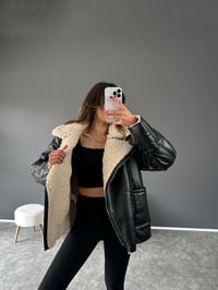 REE Siyah İçi Kürklü Mont GausMONTGU002508