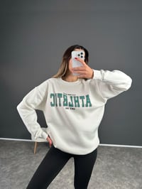 Colin Beyaz Şardonlu Oversize SweatshirtGausSWEATSHIRTGU002528