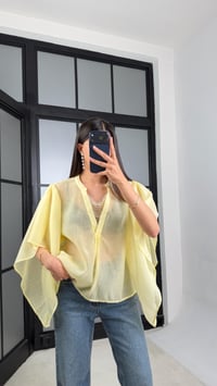 Sarı Tasarım Taş Detaylı Gömlek GAUS-01541GAUSShirtGAUS-01541