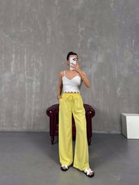 Sarı Beli Lastikli Salaş Pantolon Gaus00121GausPANTOLONGU1001274