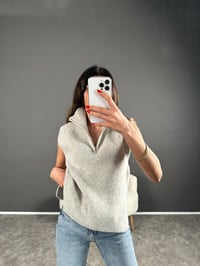 Gri Fermuarlı Triko Süveter GausTRİKOGU004246