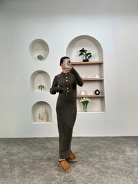Lilya Kahve Triko Hırka Etek TakımGausTAKIMGU00903541