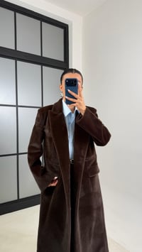 Acı Kahve Astarlı Vatkalı Premium Kürk Kaban GAUS-00582GAUSKABANGAUS-00582