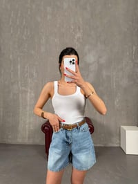 Beyaz Askılı Crop Gaus00220GausCROPGU1001505