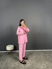 Agis Pembe Keten Ayrobin İkili TakımGausTAKIMGU008476