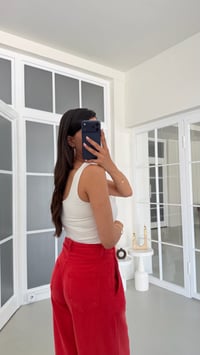 Kırmızı Yıkamalı Tencel Denim Pantolon GAUS-01786GAUSDENİM PANTOLONGAUS-01786
