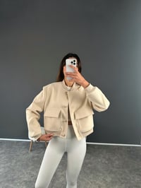 RD Bej Bomber Kaşe CeketGausCEKETGU002630
