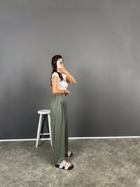 Flos Haki Oys Modal Kumaş Rahat Dokuma PantolonGausPANTOLONGU008691