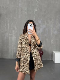 Liyora Leopar Desenli Astarlı Blazer CeketGausCEKETGU100893