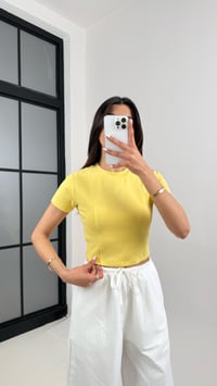 Sarı Kısa Kol MD Muadil Basic Tshirt Gaus00360GausTSHIRTGU1001834