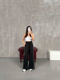 Siyah Şeritli Modal Kumaş Eşofman Altı Gaus00180GausEŞOFMANGU1001423