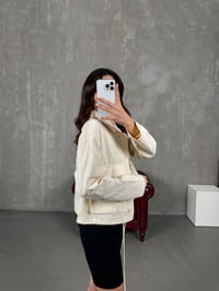 Ekru Çıtçıt Düğmeli Gabardin CeketGausCEKETGU100767