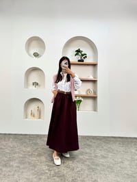 Gosa Bordo Beli Lastikli Gabardin Kumaş EtekGausETEKGU00903513