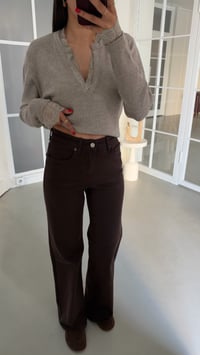 Acı Kahve MD Muadil Geniş Paçalı Jean GAUS-02081GAUSDENİM PANTOLONGAUS-02081