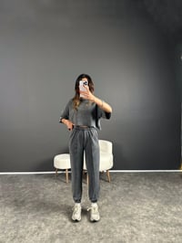 La Eskitme Jogger Pantolon Tshirt İkili Takım GausTAKIMGU004241