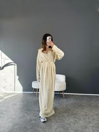 Meliora Ekru Maxi İp Kemerli Triko ElbiseGausELBİSEGU002949