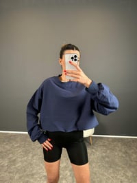 Lacivert Paraşüt Basic SweatGausSWEATSHIRTGU004339