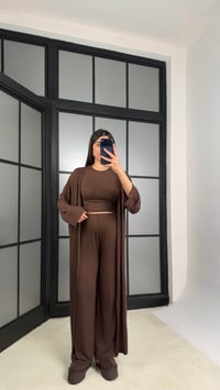 Kahve Kaşmir Yumuşak Dokulu Likralı 3'lü Premium Takım GAUS-01171GAUSTAKIMGAUS-01171