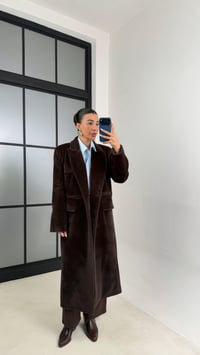 Acı Kahve Astarlı Vatkalı Premium Kürk Kaban GAUS-00582GAUSKABANGAUS-00582