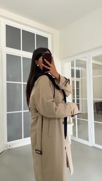 Bej Hırka Detaylı Kuşaklı Trençkot GAUS-02051GAUSTRENÇKOTGAUS-02051