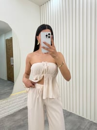 Taş Straplez Yırtmaçlı Üst İkili Tensel Takım Gaus00275GausTAKIMGU1001638