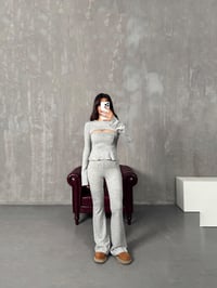 Dream Gri Dekolte Pencere Detaylı TakımGausTAKIMGU00903945