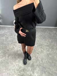 Rodeo Siyah Madonna Yaka Yumoş ElbiseGausELBİSEGU004089