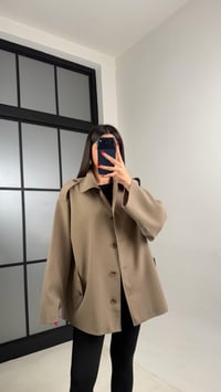 Haki Astarlı Kuşaklı Apolet Detaylı Trençkot GAUS-00978GAUSTRENÇKOTGAUS-00978