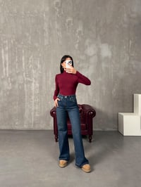 Chest Koyu Mavi Paça Detaylı Wide Leg JeanGausDENİM PANTOLONGU00904425