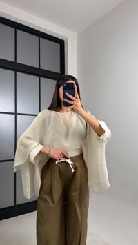 Taş Transparan Premium Tasarım Pelerin GAUS-01110GAUSBLUZGAUS-01110