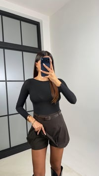 Acı Kahve Pileli Şort Etek GAUS-00567GAUSSkirtGAUS-00567