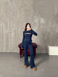 Dream İndigo Mavi Dekolte Pencere Detaylı TakımGausTAKIMGU00903944