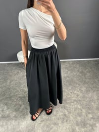 Mira Siyah Premium Tensel Kumaş Cepli Etek GausETEKGU007297