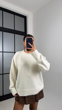 Krem Yumuşak Dokulu Triko Kazak GAUS-00628GAUSKAZAKGAUS-00628