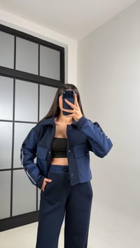 Lacivert Cepli Paraşüt Detaylı Ceket Beli Lastikli Pantolon Premium Takım GAUS-00854GAUSTAKIMGAUS-00854