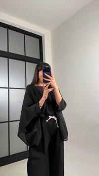 Siyah Transparan Premium Tasarım Pelerin GAUS-01110GAUSBLUZGAUS-01110