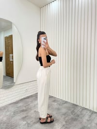 Ekru Beli Lastikli Cepli Harem Pantolon Gaus00308GausPANTOLONGU1001706
