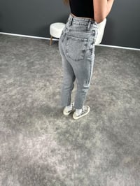 ZR Açık Füme Kesik Paça High Waist JeanGausDENİM PANTOLONGU004142