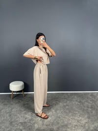 Ava Taş Yıkama Tshirt Pantolon İkili Takım GausTAKIMGU008485