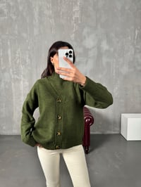 Jenny Haki Balıkçı Yaka Süveter Hırka İkili TakımGausHIRKAGU00904106