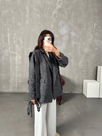 Cel Çizgili Bağlamalı Astarlı CeketGausCEKETGU00904086
