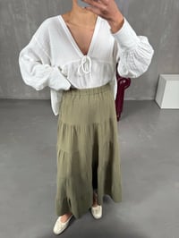 Fira Haki Beli Lastikli Müslin EtekGausETEKGU100911