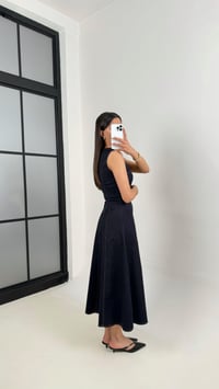 Lacivert Sıfır Kol Likralı Denim Elbise DNM01 Gaus00376GausELBİSEGU1001882