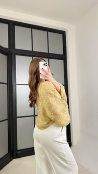 Yağ Yeşili Püsküllü Bağlama Detaylı Kimono GAUS-01277GAUSHIRKAGAUS-01277