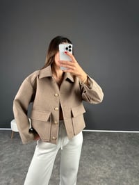 Premium Vizon Gold Düğmeli Kaşe Ceket GausCEKETGU002445