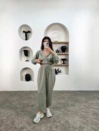 Nevia Çağla Yeşili Modal Kumaş Kapüşonlu Rahat İkili TakımGausTAKIMGU008951