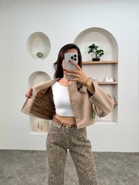Zel Vizon MD muadil Düğmeli Kısa Kaşe CeketGausCEKETGU00903584