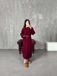 Terav Bordo Premium Triko ElbiseGausELBİSEGU00904087